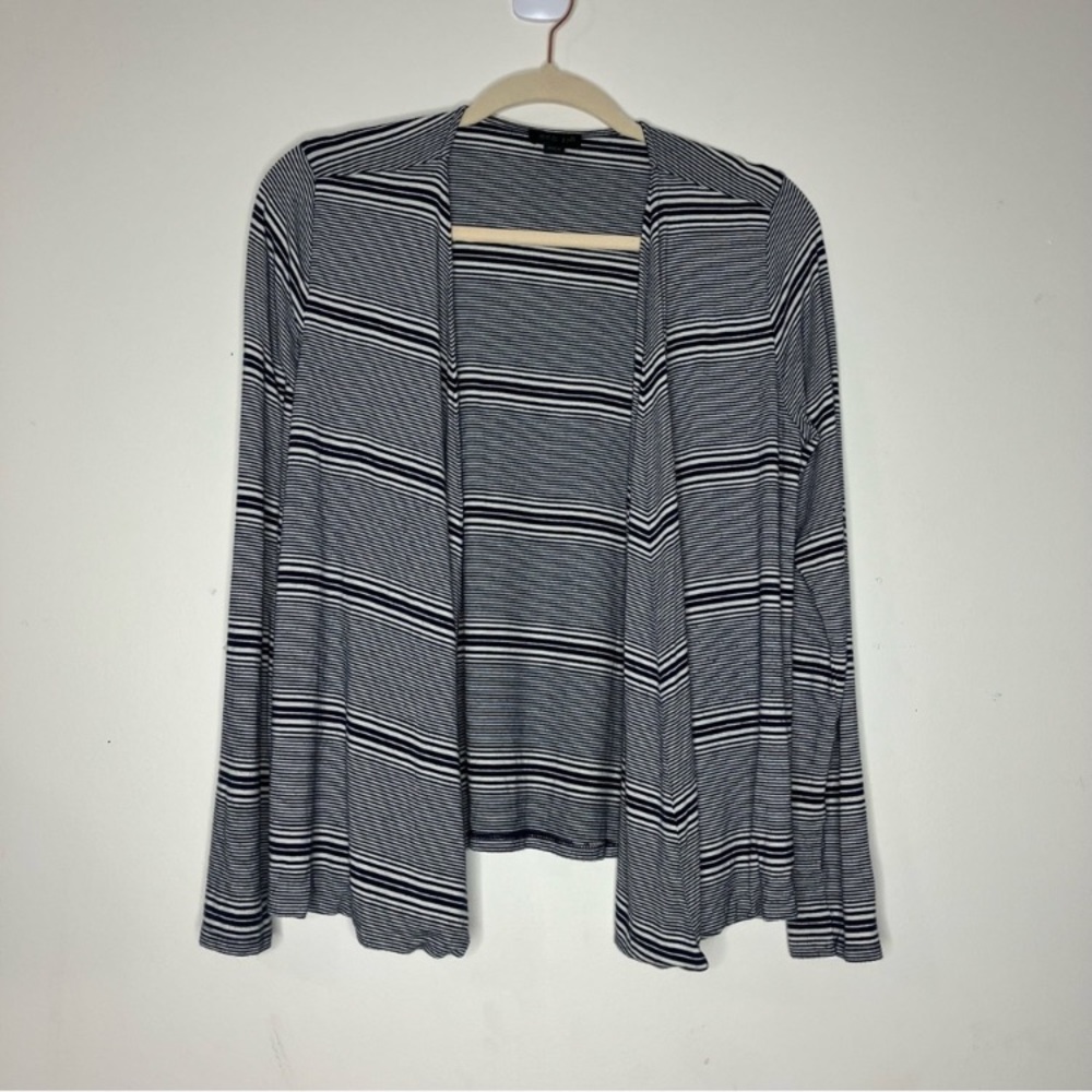 J. Jill Wearever striped knit open cardigan S